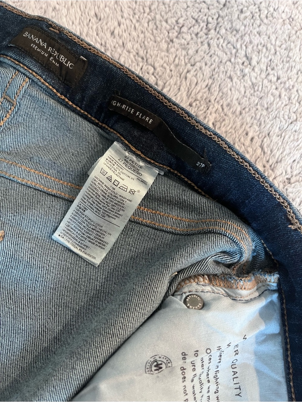Banana Republic Dark Indigo High-Rise Flare Jeans - Picture 6 of 6